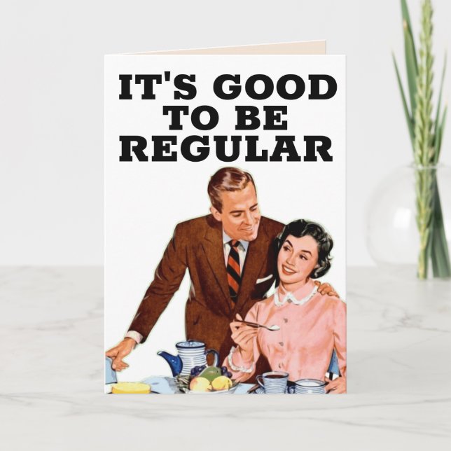 BÖRJAN ÖVER BACKE RETRO POOP BIRTHDAY-KORT KORT (Framsida)