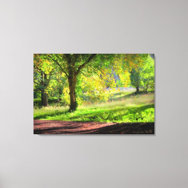 Början på en kornig höst - omsluten arbetsyta canvastryck (Framsida)