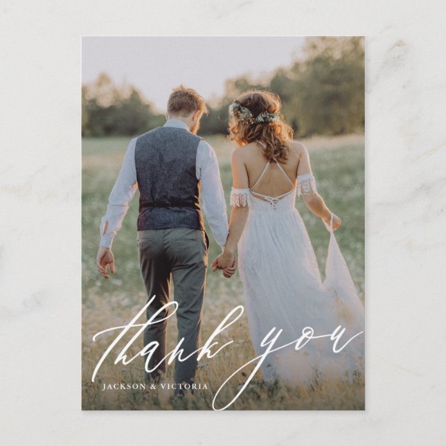 Börjande Tack-vykort för Lodrät Meddelande Vykort (Framsida)