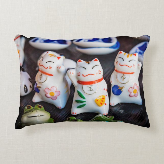 Börjar bli kattfiguriner prydnadskudde (Framsidan)