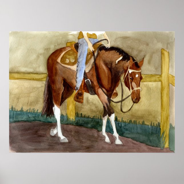 Börjar Lessons Paint Horse Western Pleasure Poster (Framsidan)