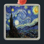 Börjnatten av Vincent Van Gogh 1889 Julgransprydnad Metall<br><div class="desc">Såvitt jag vet är dessa bilder offentliga och tros vara fria att använda sker utan restriktioner i Förenta staterna. 
 Kontakta mig om du upptäcker att någon av dessa bilder inte är offentlig.</div>