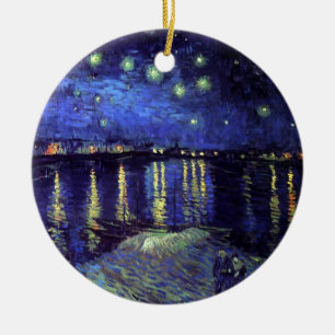 Börjnatten över Rhone av Van Gogh Julgransprydnad Keramik