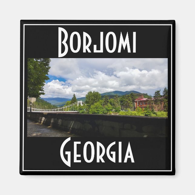Borjomi Hett Vår Resort Georgia Caucus Magnet (Framsidan)