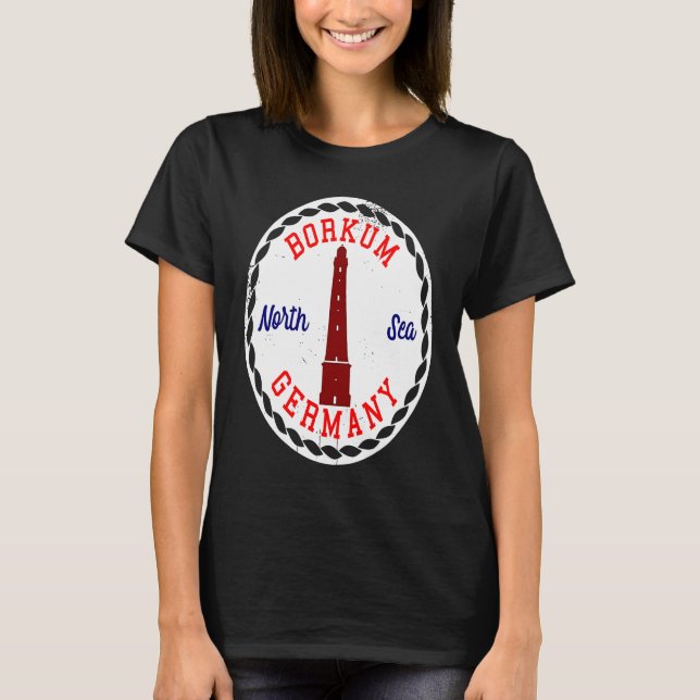 Borkum Germany North Sea T Shirt (Framsida)