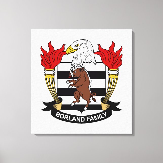 Borland Family Crest Canvastryck (Framsida)