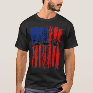 Borll Baby borr American Flagga Oil and Gas Oilfie T Shirt