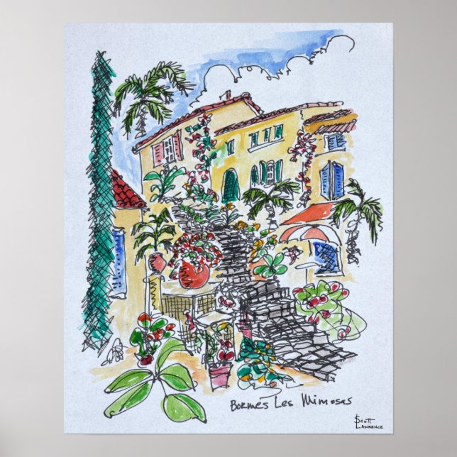 Bormes-les-Mimosas | Provence-alpes-cote d'azur Poster (Framsidan)