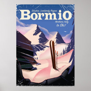 Bormio Sondrio, den Lombardy regionen, italien Poster
