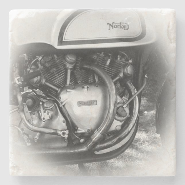 Börmotorcykel coaster 6 stenunderlägg (Framsidan)