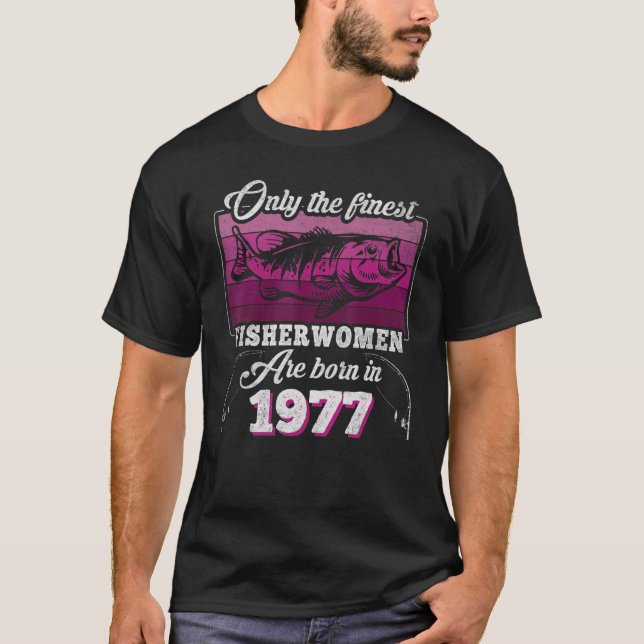 Born 1977 Kvinnor 46:e födelsedagen T Shirt (Framsida)