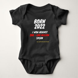 Born 2022 - I AM A WINNER Baby Strampler T Shirt