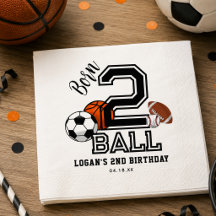 Born 2 Ball Sporttema Pojke 2-års födelsedagsfest