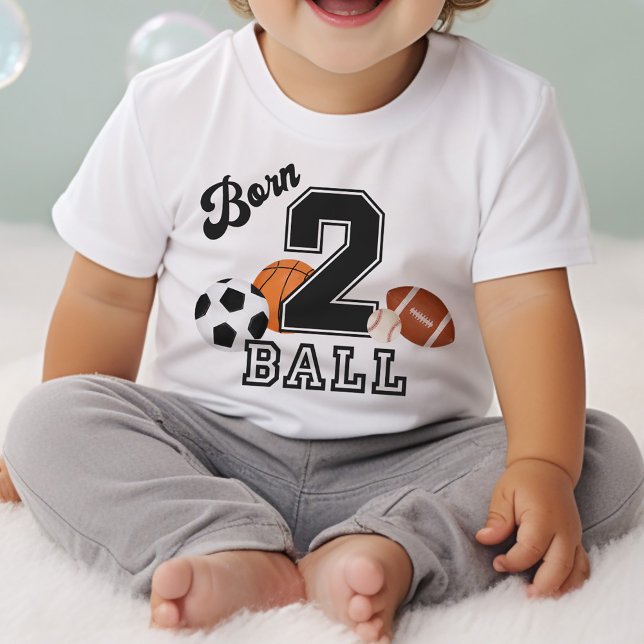 Born 2 Boll sport Thégno 2:a födelsedagen Party T Shirt (Skapare uppladdad)