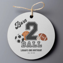 Born 2 Boll Sport Theme Boy Andra Födelsedagsfeste Gåvor Etiketter