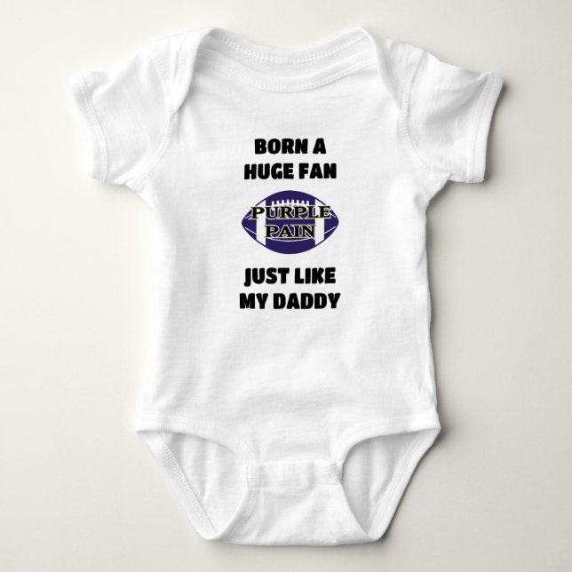 Born A Baltimore Football Fläkt T Shirt (Framsida)