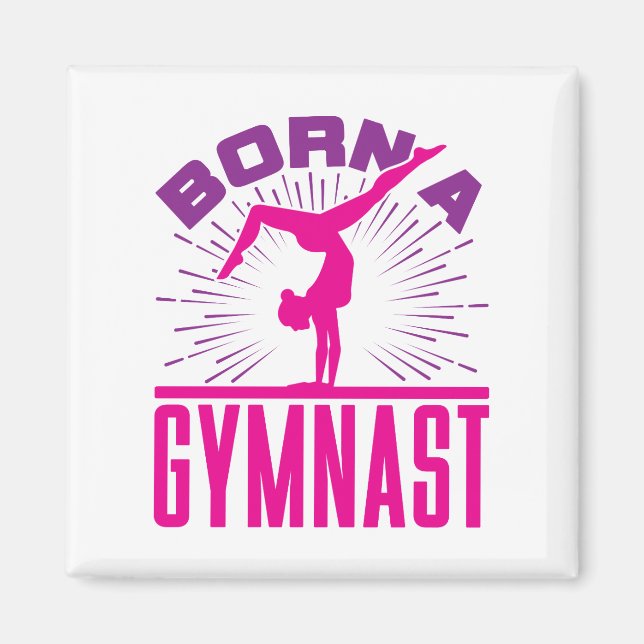 Born a Gymnast Gymnastics Lover Magnet (Framsidan)