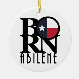 BORN Abilene Texas Julgransprydnad Keramik