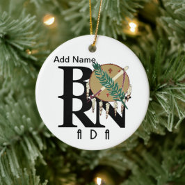 BORN Ada Oklahoma Julgransprydnad Keramik