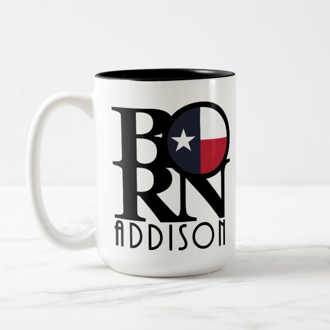 BORN Addison Texas 15oz Två-Tonad Mugg (Vänster)