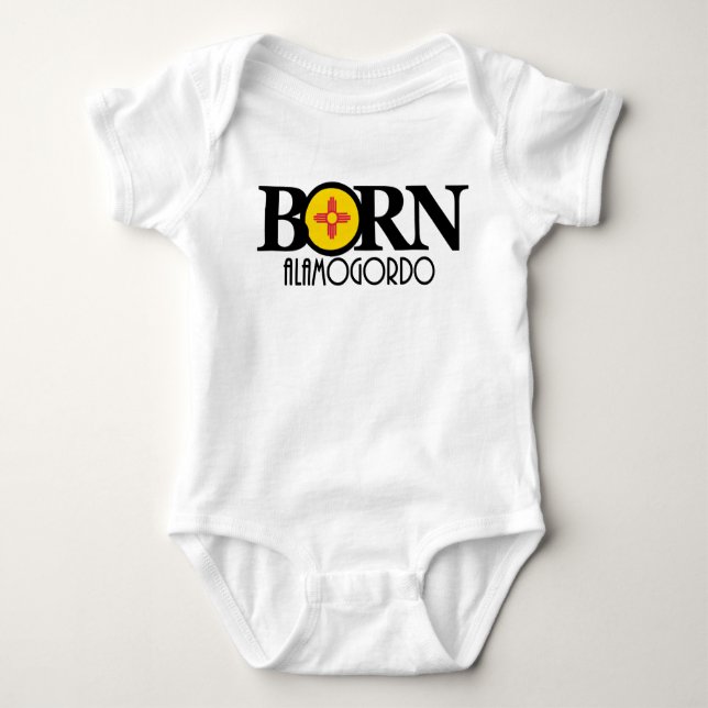 BORN Alamogordo New mexico T Shirt (Framsida)