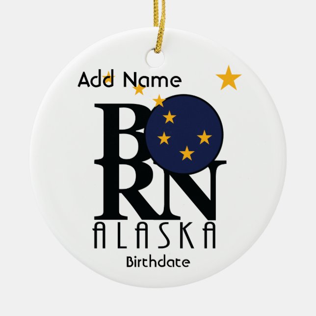 BORN Alaska Julgransprydnad Keramik (Framsidan)