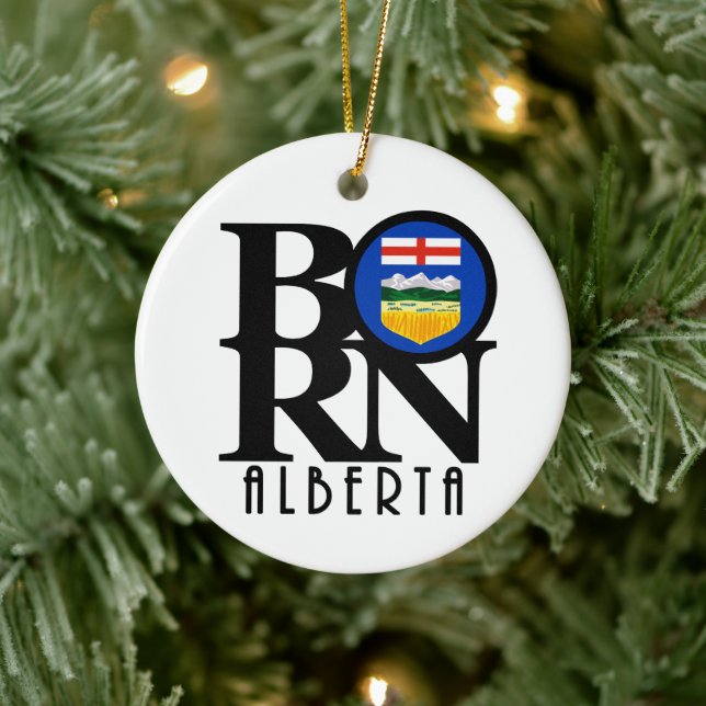 BORN Alberta Kanada Julgransprydnad Keramik (Träd)