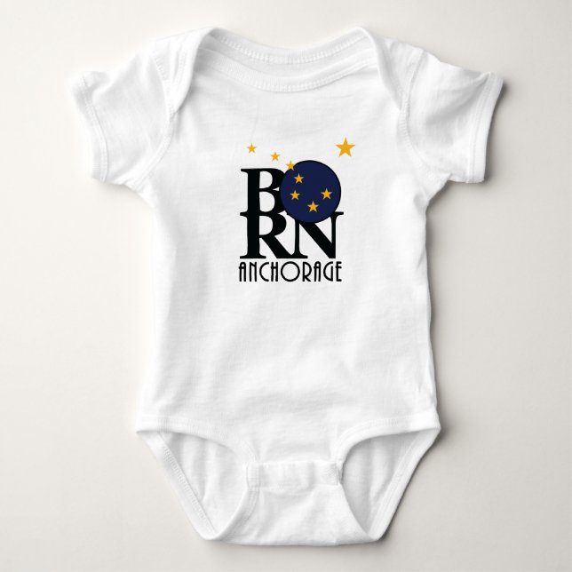 BORN Anchorage Alaska T Shirt (Framsida)