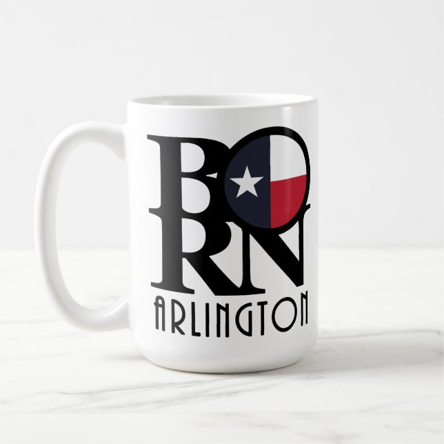 BORN Arlington Texas 15oz Kaffemugg (Vänster)