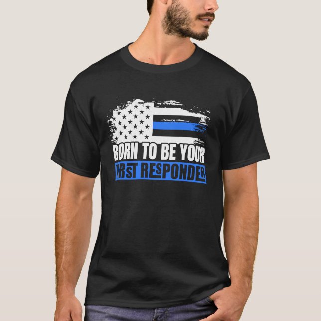 Born att bli din första svarare vid polisvåld t shirt (Framsida)