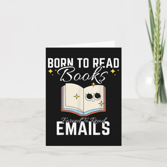 Born att läsa Bokar tvingad att läsa e-postmeddela Kort (Framsida)