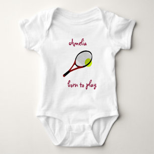 Born att spela, Tennis Boll och Racquet, Personali T Shirt