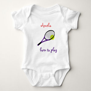 Born att spela, Tennis Boll och Racquet, Personali T Shirt