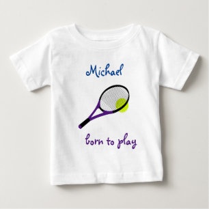 Born att spela, Tennis Boll och Racquet, Personali T Shirt