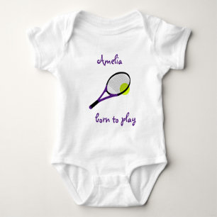 Born att spela, Tennis Boll och Racquet, Personali T Shirt