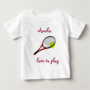 Born att spela, Tennis Boll och Racquet, Personali T Shirt