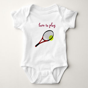 Born att spela, Tennis Boll och Racquet, Trendig C T Shirt