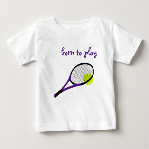 Born att spela, Tennis Boll och Racquet, Trendig C T Shirt