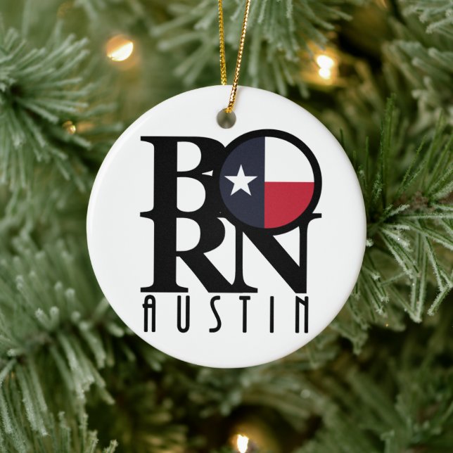 BORN Austin Texas Julgransprydnad Keramik (Träd)