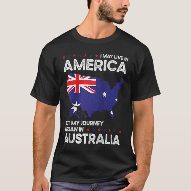 Born Australien Australien American USA Citizens. T Shirt (Framsida)