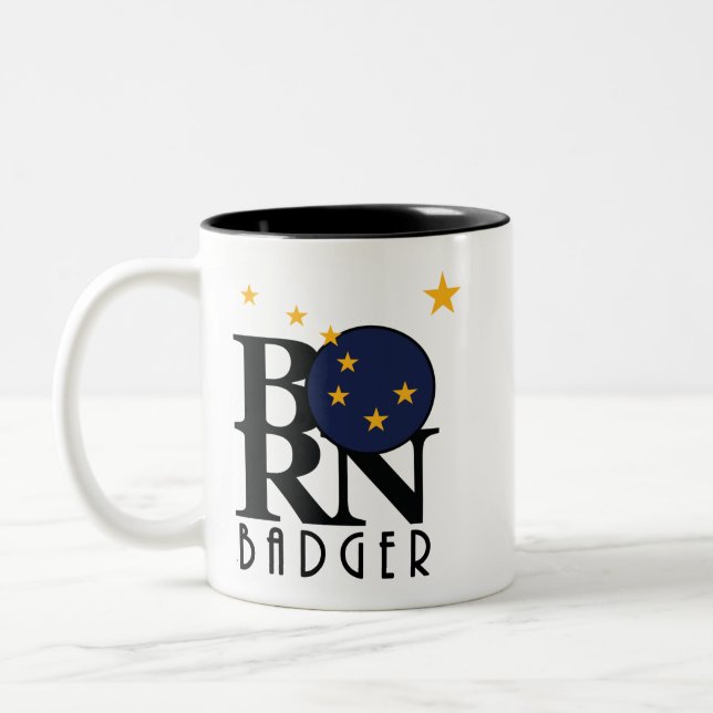 BORN Badger Alaska 11oz Två-Tonad Mugg (Vänster)