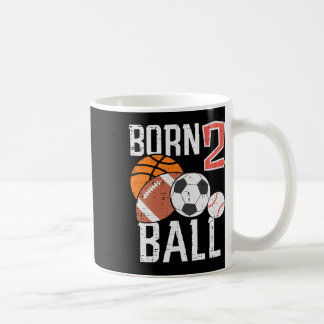 Born Basketball Football 2nd Birthday Toddler Boy  Kaffemugg