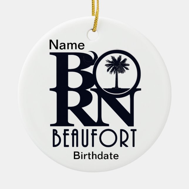 BORN Beaufort SC-Anpassningsbar Julgransprydnad Keramik (Framsidan)