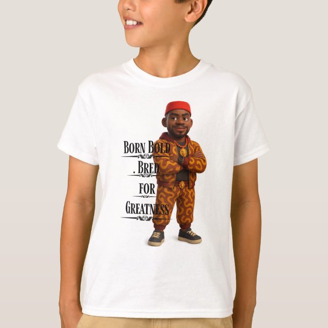 Born Bold Bred for Greatness,Afro modern,3d T Shirt (Framsida)