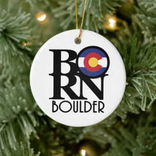 BORN Boulder Colorado Julgransprydnad Keramik