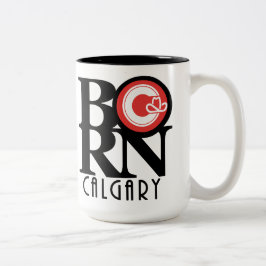 BORN Calgary 15oz (flagga) Två-Tonad Mugg