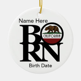 BORN California Anpassningsbar Julgransprydnad Keramik
