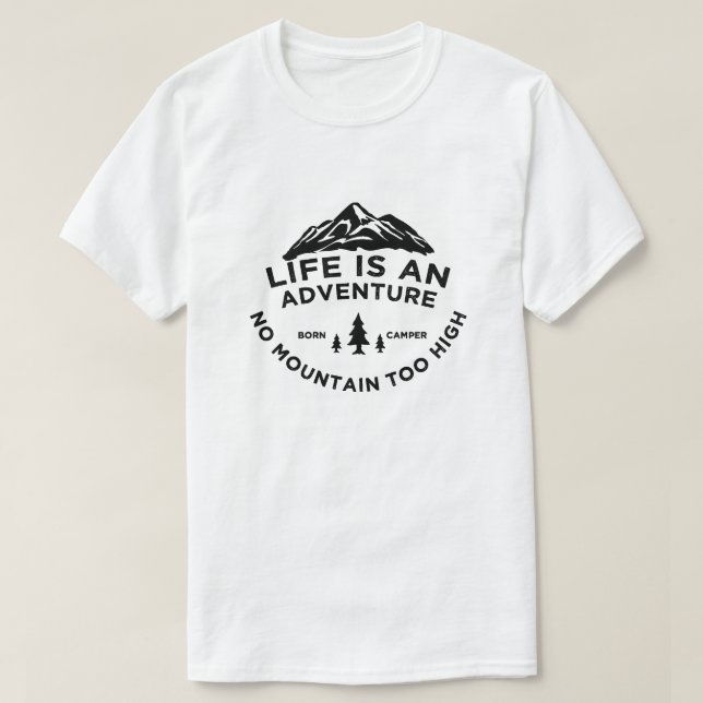 Born Camper / Äventyr T Shirt (Design framsida)