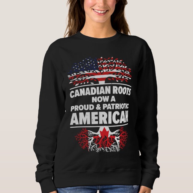 Born Canadian Canada American USA Citizenship T Shirt (Framsida)