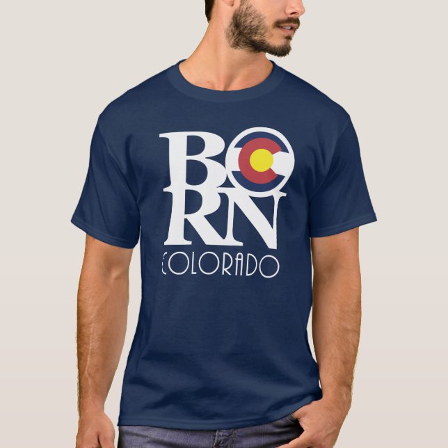 BORN Colorado (framskrift) T Shirt (Framsida)